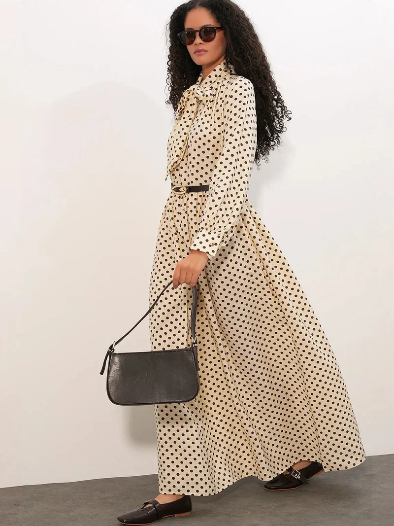 بيغ دارت BDART Polka Dot Maxi Shirt Dress