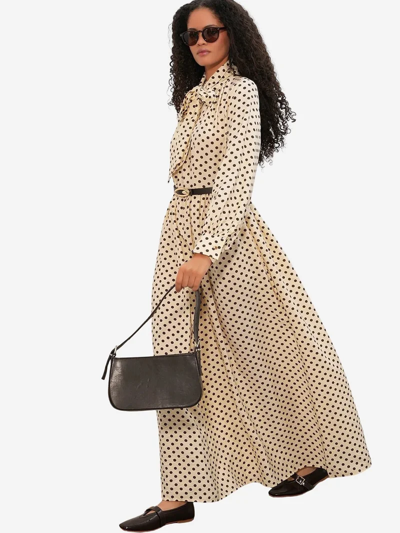 بيغ دارت BDART Polka Dot Maxi Shirt Dress