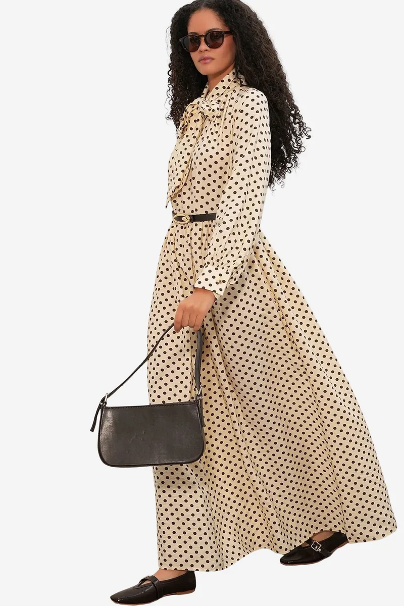 بيغ دارت BDART Polka Dot Maxi Shirt Dress