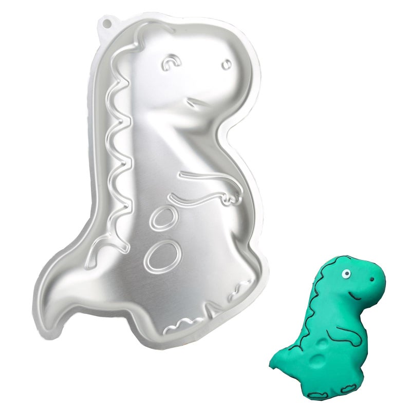 TinLeJa 5PCS Stainless Steel Mini Dinosaur Shape Cake Cookie Biscuits Cutters Cake Mould Decorating Baking Pan Tin DIY Cake Mould Kitchen Supplies - Image 1