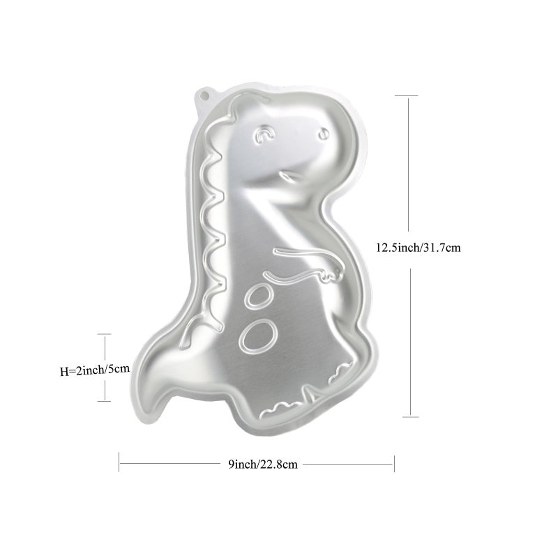 TinLeJa 5PCS Stainless Steel Mini Dinosaur Shape Cake Cookie Biscuits Cutters Cake Mould Decorating Baking Pan Tin DIY Cake Mould Kitchen Supplies - Image 2
