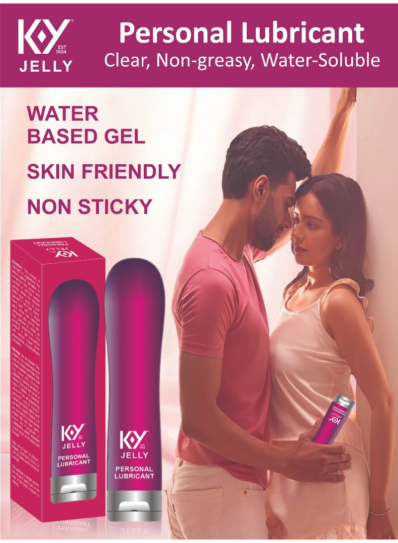 KY Jelly Red Classic Lube – Non-Greasy, Fragrance-Free, Clear Gel 120g