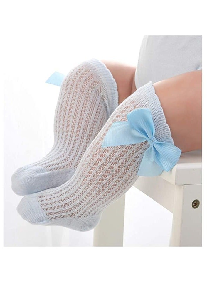 FengSVMA Toddler Newborn Knee High Bowknot Knit Mesh Stockings Baby Girls Princess Lace Socks-1-3T  - Image 4