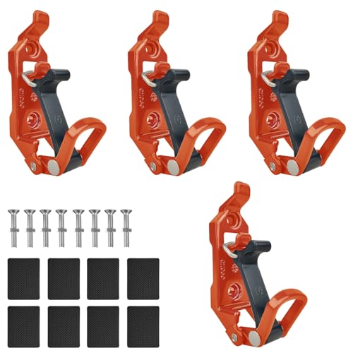 Bazen 4 PCS Shovel Rack Perfect Overlanding Gear and OffRoad Accessory for Trucks Securely Mounts on Roof Rack Tool HolderRubber Clamp Grip Mount Kit Fits Shovel Holder Wall Mount and Pole Clamp - Image 1