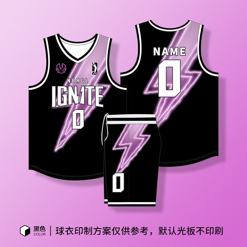 Generic G League Basketball Suit suit Male College Students American Professional Jersey Competition Training Team Suit Group Buying Quick-drying Vest ZL-6807 black suit [American style]]