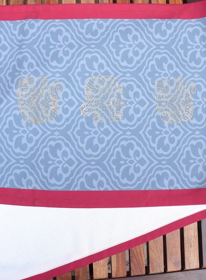 Zeba World Block Print with Enhanced D cor Elephant Motif 6 Seater Table Runner Cloth, Table Runner for Living Room, Dining Table Runner - (Size : 12" X 84" ; 30 cms X 213 cms) - Image 5