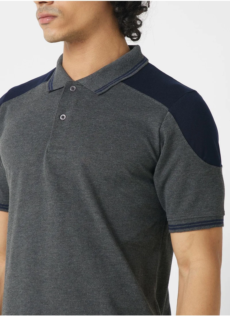 Seventy Five Cut And Sew Polo Shirt