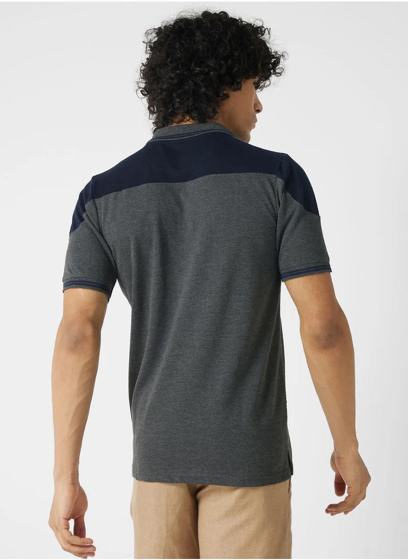 Seventy Five Cut And Sew Polo Shirt