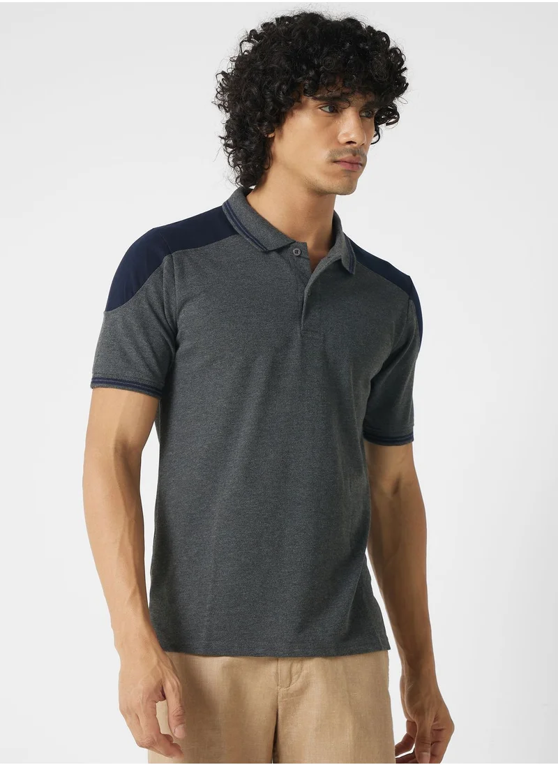 Seventy Five Cut And Sew Polo Shirt