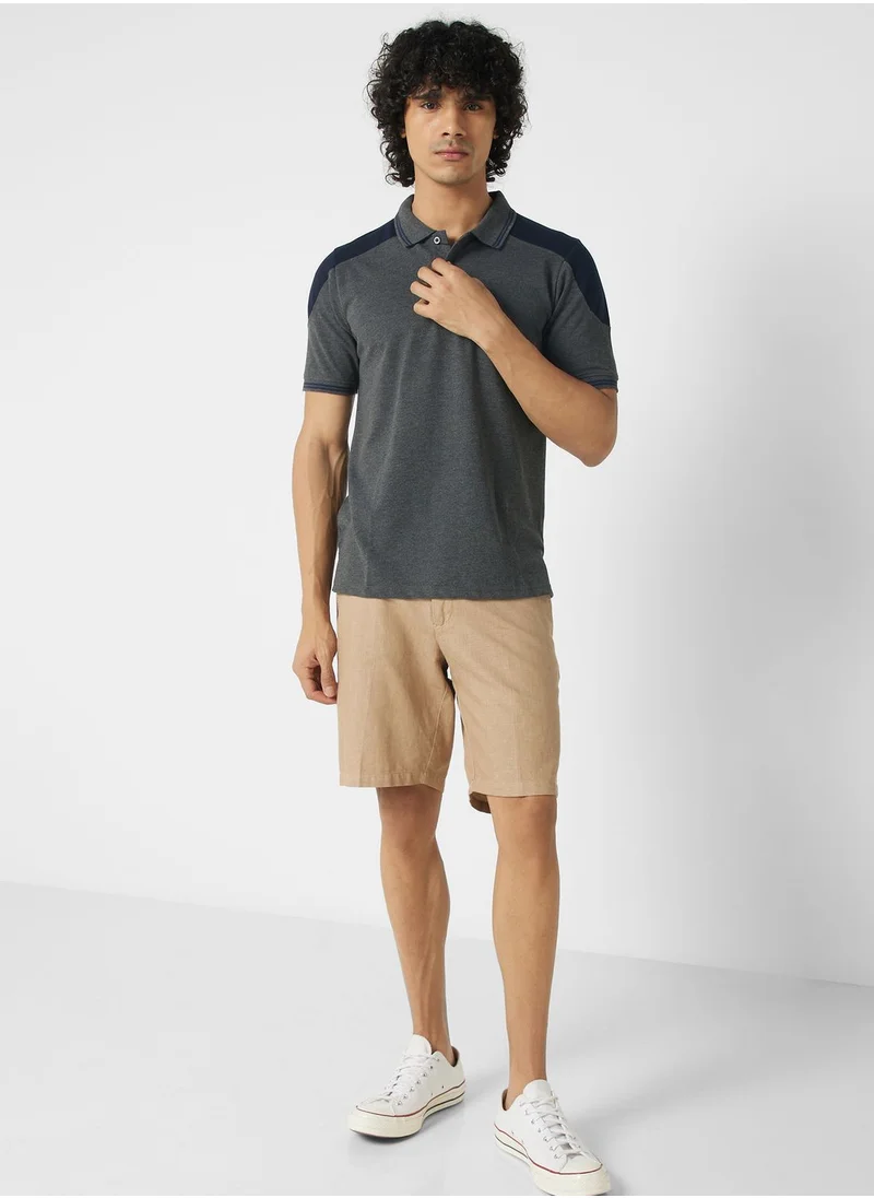 Seventy Five Cut And Sew Polo Shirt