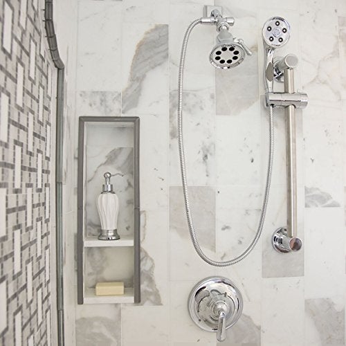 Speakman VS-153-ADA Combination Shower Slide Grab Bar for Convenience and Style in Bathroom Dcor, 25.38"L x 5.50"W x 3.75&Quoth, Polished Chrome - Image 2
