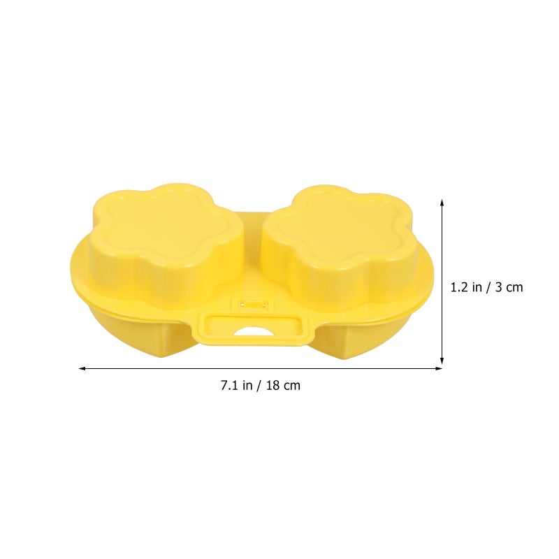 Microwave Egg Poacher Set 3Pcs Heart Flower Shape Kitchen Cooking Mold - Image 3