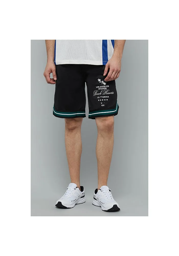 أر أند بي Printed Shorts with Drawstring Waist