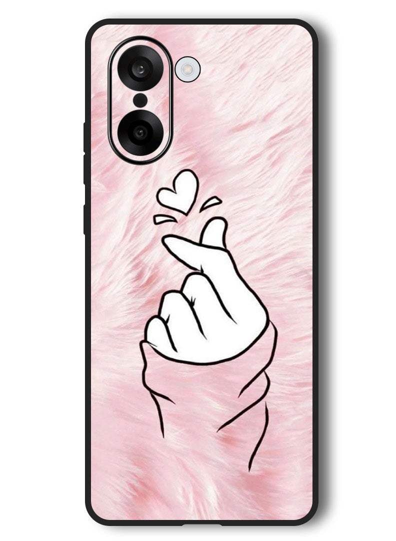 Theodor Case Compatible with OnePlus Nord CE 5 6.77 Inch Protection Shockproof Bumper Cover Snap Love Pink - Image 1