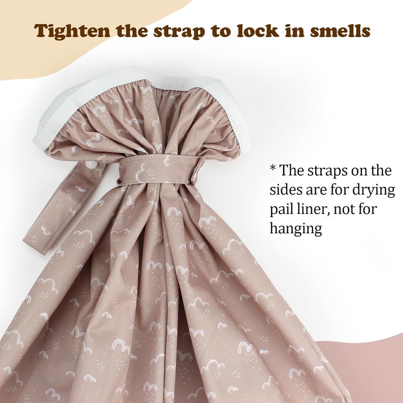 Mama Koala Pail Liner for Cloth Diapers Reusable and Washable Waterproof Pail Liner with Strap for Diaper Pails 2 PackP001 - Image 4