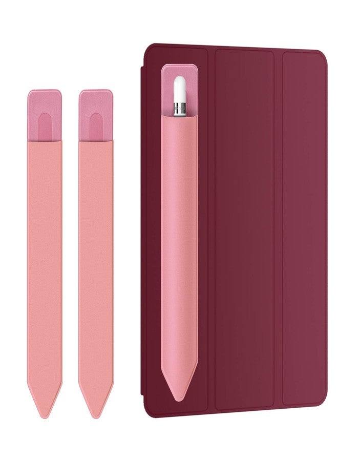 Doormoon Pencil Holder Compatible for iPad 2020/ Air/ 9.7 / Pro 10.5/12.9, Detachable Elastic Compatible for Apple Pencil 4th Gen Leather Sleeve Pocket Pouch, Pink Pink - Image 1