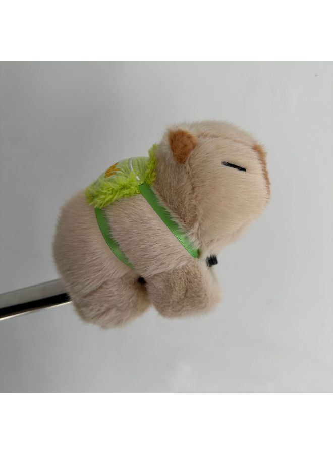 Cyber ​​Celebrous Capybara Snap Ring Roll يد كابيبالا تهز الذيل سوار من القطيفة لعبة دمية آلة هدية - المواصفات: بيج تنس كابيبارا - اللون: 18 * 23 سم - Image 1