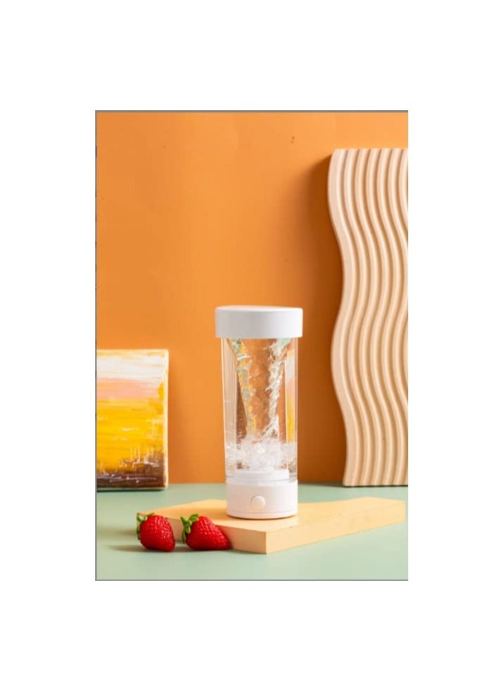 SYOSI - Electric Shaker Bottles, for Protein Shakes Mixes, Automatic Coffee Stirring Cup, Portable Mixer Cups and Blender Bottles, Battery Powerful Mixer Cup 15 oz, Food grade material (White) - Image 1