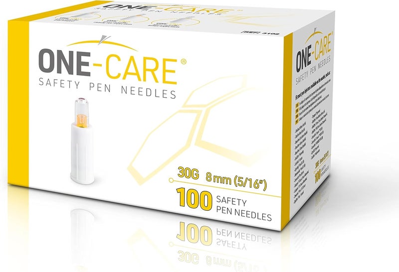 Onecare 600 قطعة من إبر الأمان الإضافية، 30G × 8 مم، رفيعة للغاية للراحة، علبة من 600 - Image 4