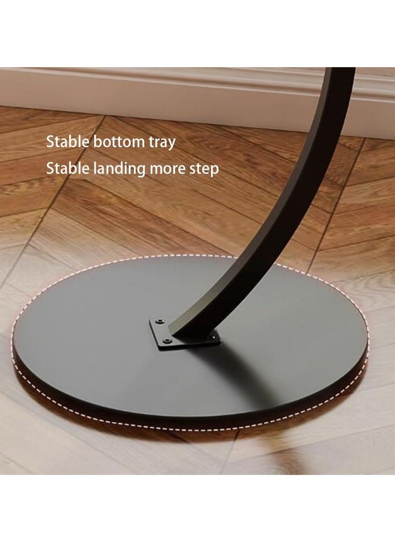 DubaiGallery End Table, Side Table, Oval Table, C-Shaped Couch Table for Living Room, Snack Table for Small Space, Living Room, Bedroom, Marble Top & Metal Frame  - Image 4