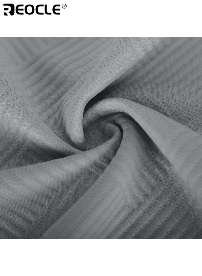 REOCLE Women's Cropped Knit Jacket with Zip Up Front and Long Sleeve Design Lightweight Baseball Coat with Loose Fit for Casual Layering - Image 5