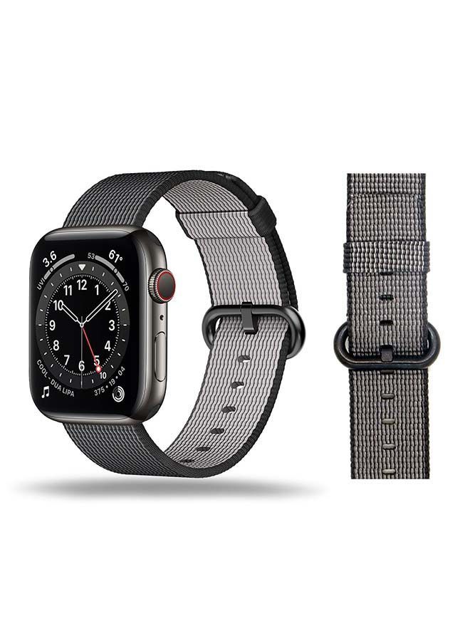 NIBEMINENT Nylon Replacement Band For Apple Watch Series 6/SE/5/4/3/2/1 Black