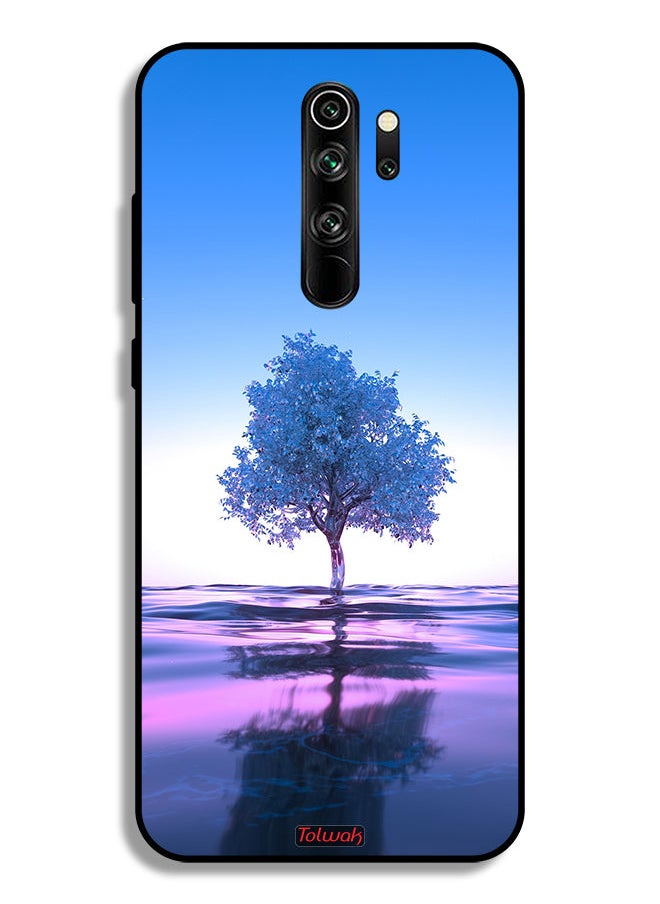 Tolwak Xiaomi Redmi Note 8 Pro Protective Case Cover Tree Neon Body Of Water Reflection Digital Art  - Image 2