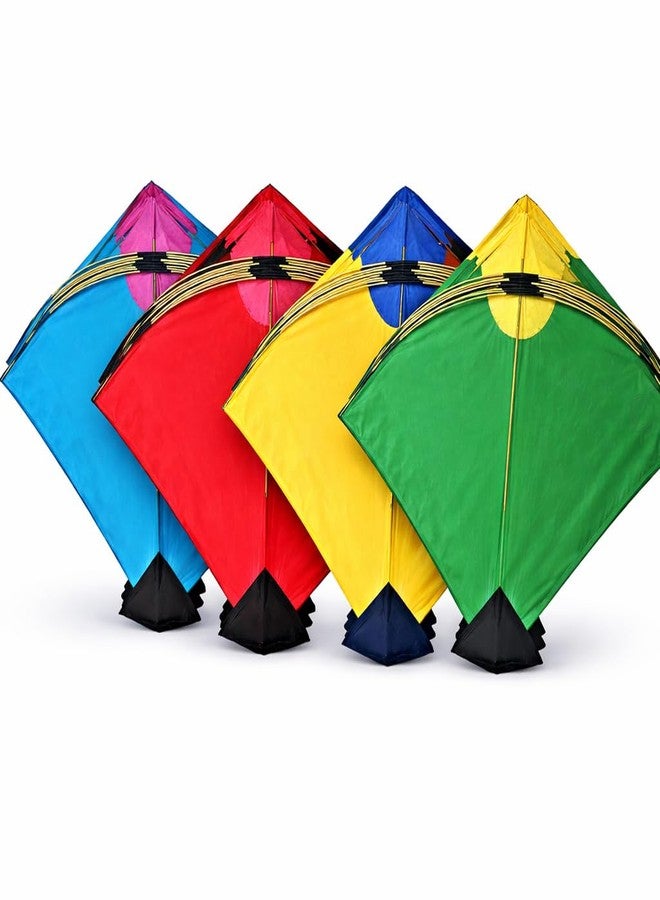 RUHANI Paper Kite Patang, Multi-Color, 42 cm x 42 cm, Bamboo Frame, Traditional Indian Festival Theme, Pack of 10 - Image 2