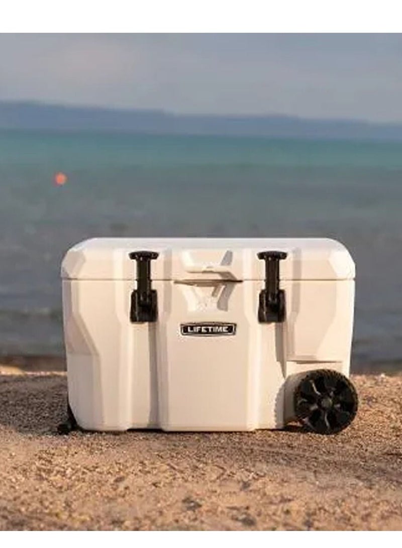 لايف تايم Cooler, 55 quart, Arctic White, with wheels - Image 1