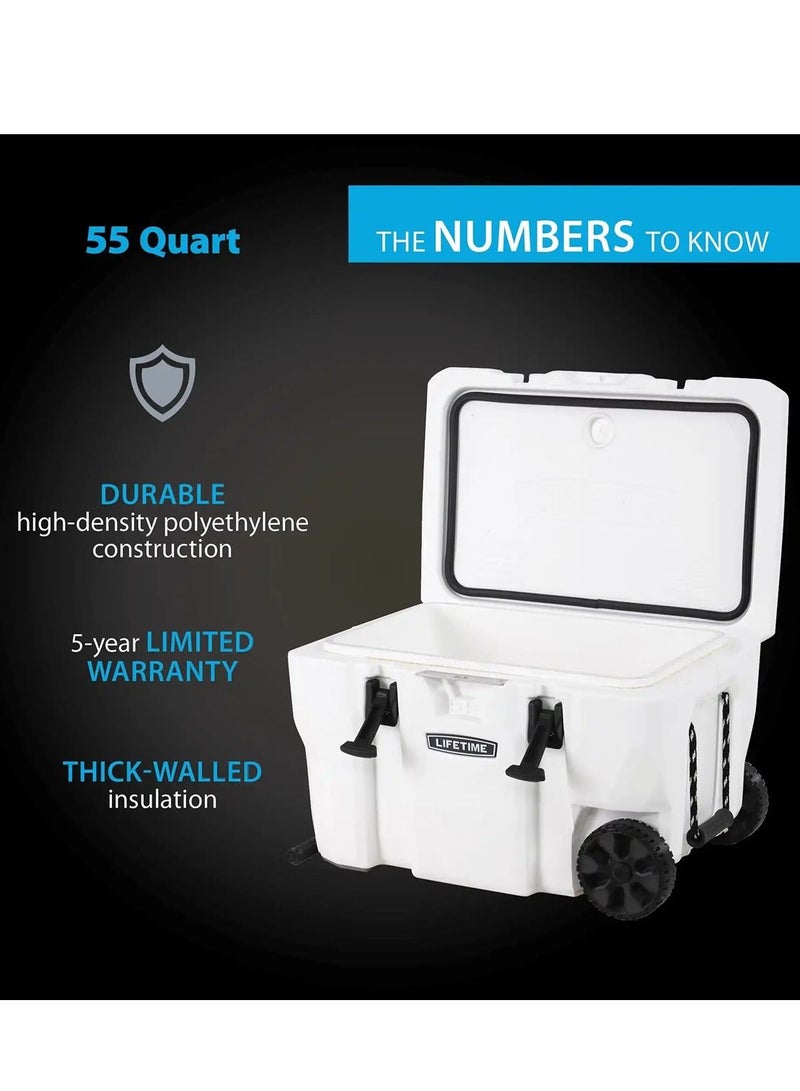 لايف تايم Cooler, 55 quart, Arctic White, with wheels - Image 4