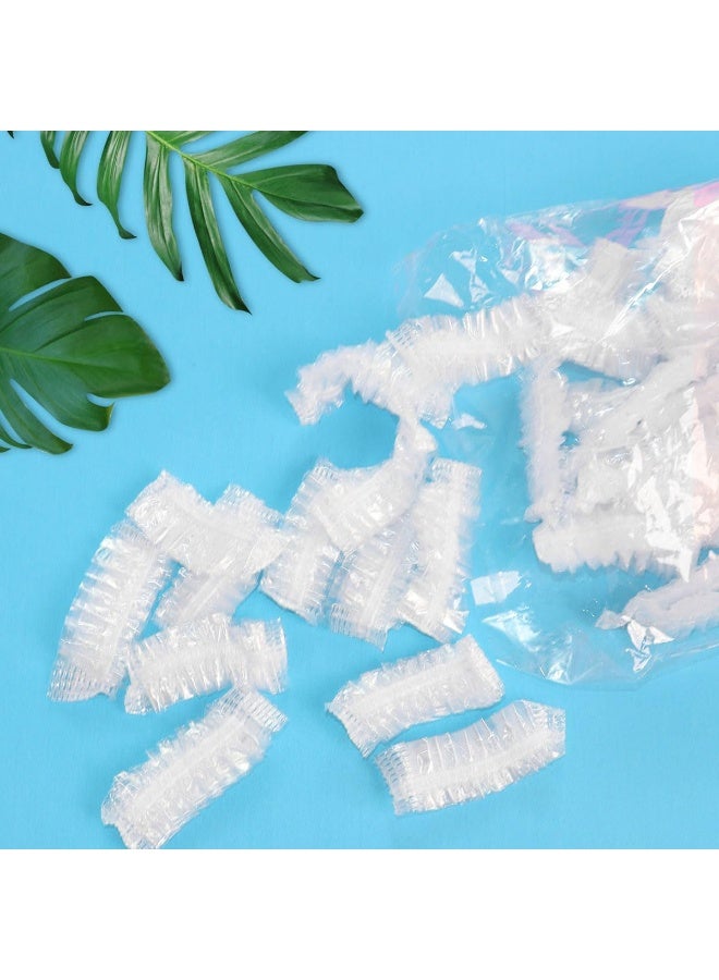 100 Pack Disposable Clear Ear Covers For Shower,dye the hair， Waterproof Plastic Ear Protectors - Image 5