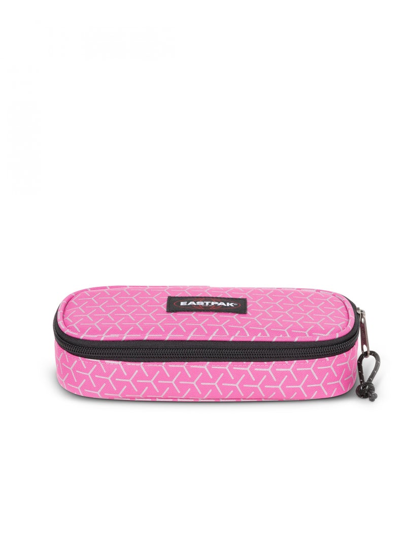 EASTPAK Oval Single Hard Pencil Case - Refleks Metal Pink  - Image 1
