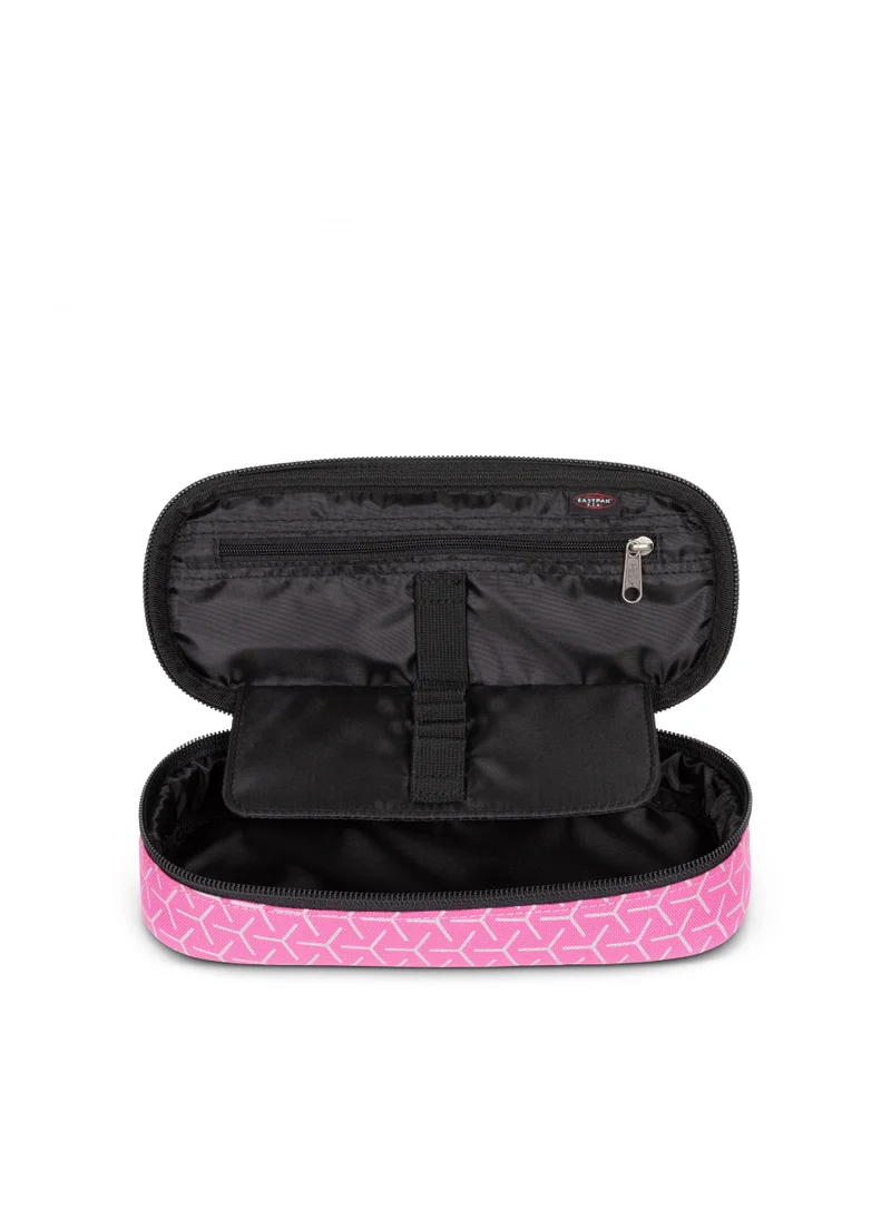 EASTPAK Oval Single Hard Pencil Case - Refleks Metal Pink