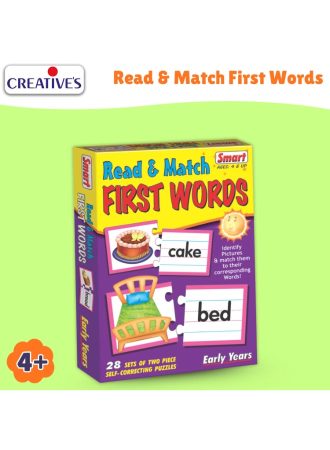 Creative's Smart Read & Match First Words Educational Toy - Montessori Jigsaw Puzzles, Early Literacy & Word Recognition Skills, Board Games Gift for Boys & Girls Ages 4 5 6 - Image 2