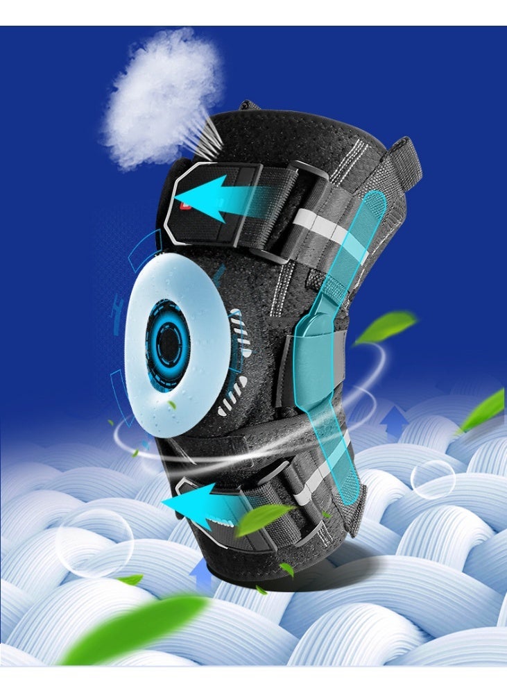 MAANGE Steel-framed Knee Brace，With Knee Support Strap and Removable Steel Plate Support. Provides Patellar Support, Meniscus and Ligament Protection. Made of Breathable and Sweat-Wicking Fabric. Suitable For Running, Fitness, Cycling and Hiking (One size fits all，Unisex). - Image 5