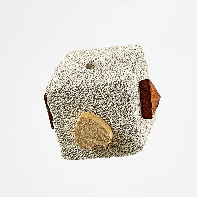 Kaytee Lava Block With Wood Chews for Chinchillas, Rabbits and Other Small Animals, 2.5 x 2.5 x 5 Inches - Image 2