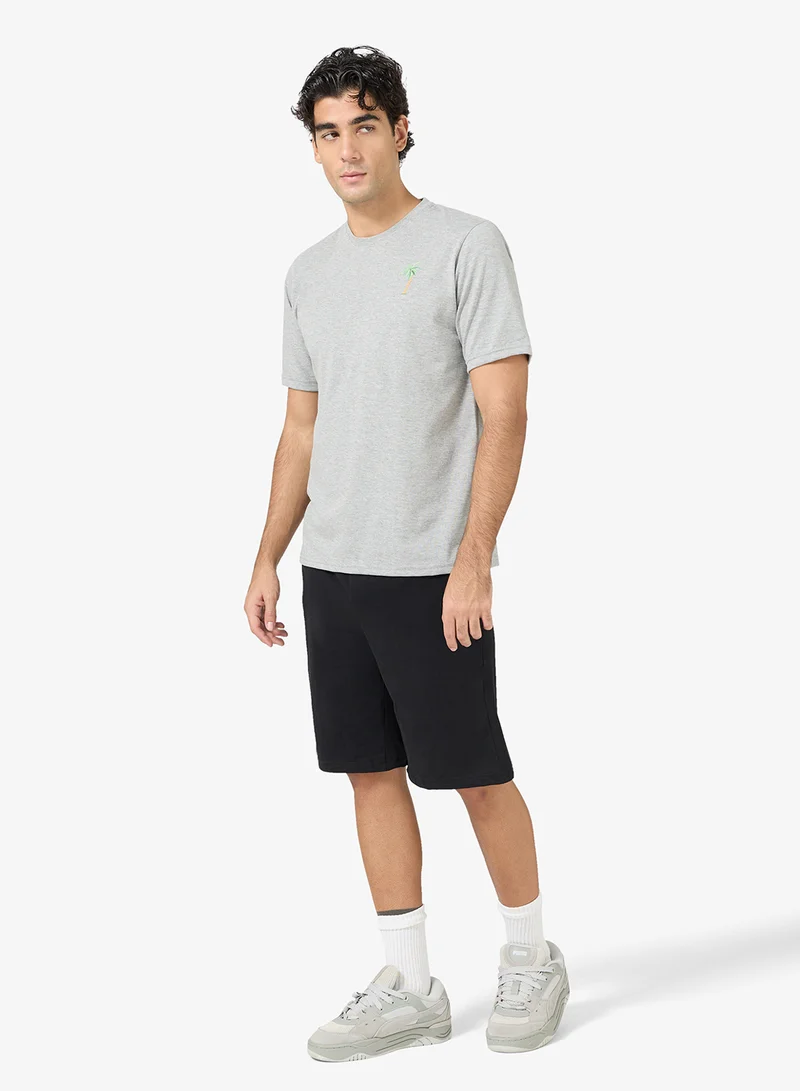 Seventy Five Basics  Essential Crew Neck T-Shirt And Shorts Set for Men | Best Price UAE