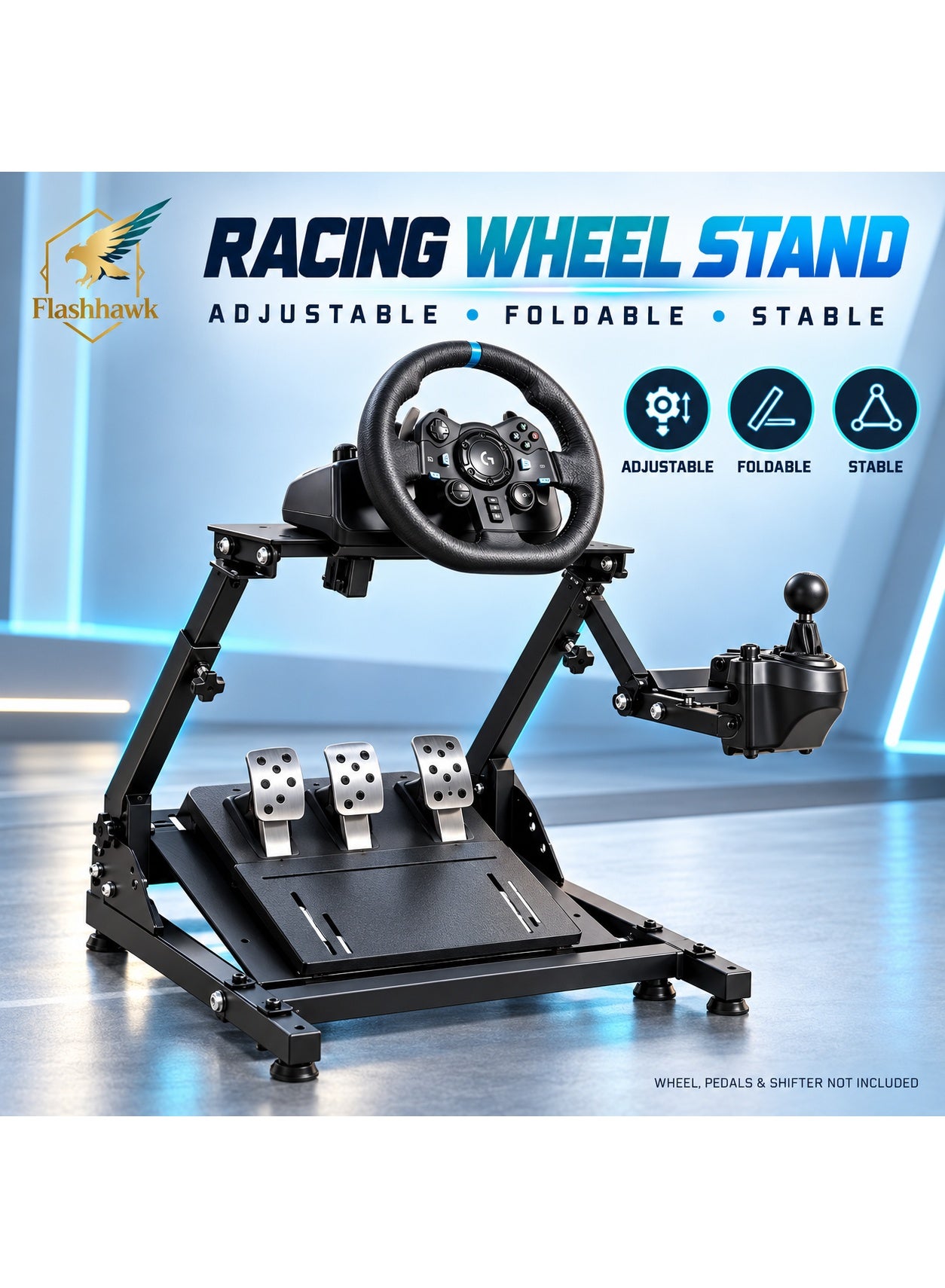 Adjustable Racing Steering Wheel Stand Fit for Logitech G920/G25/G27/G29 Gaming Steering Wheel