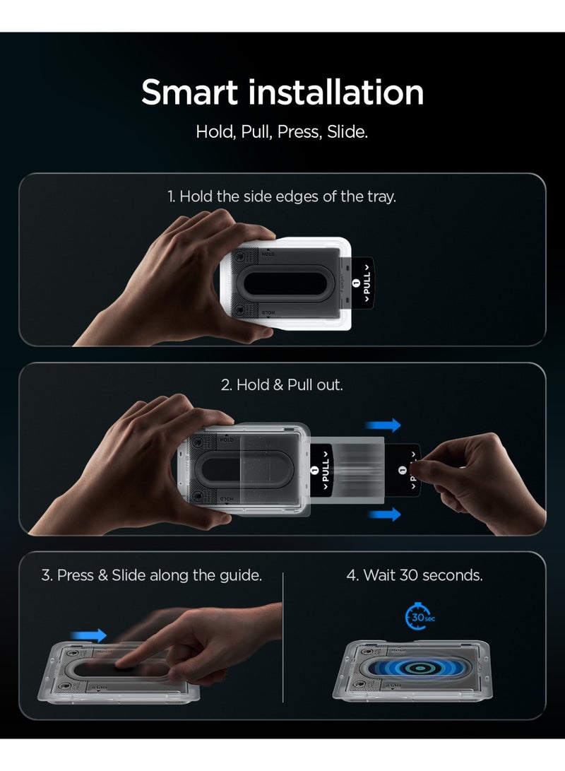 Spigen GLAStR EZ-Fit PRO Samsung Galaxy Z Fold 8 Screen Protector | Z Fold8 Front Screen Premium Tempered Glass 10H+ Auto Align [2 PACK] - Image 4