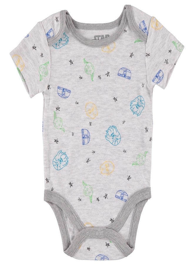 Happy Threads STAR WARS Baby Boys Bodysuit Three Pack Baby Clothes (Blue/Grey/Light Grey, 3-6 Months) (ASTB266PK) - Image 3