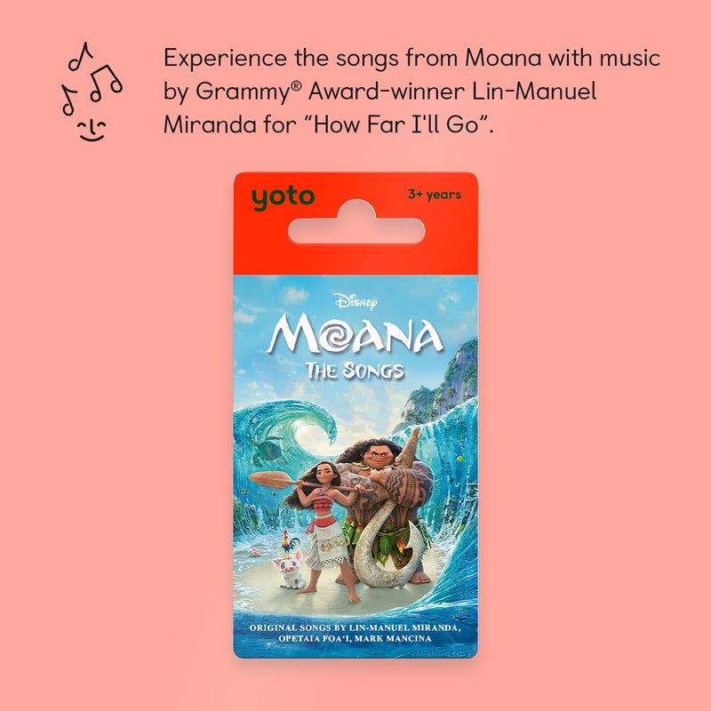 Yoto Disney Moana: The Songs â€“ Kids Musical Card for Use with Player & Mini All-in-1 Audio Device, Screen-Free Listening with Fun Singalong Songs for Playtime, Parties & Travel, Ages 3+ - Image 2