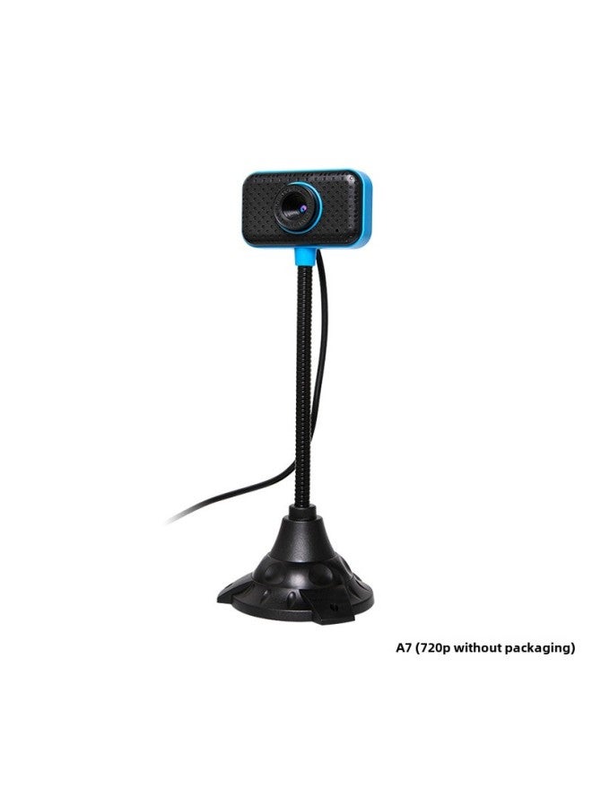 Computer Camera USB Video Teaching HD Online Class Live Conference Desktop Notebook Special Foreign Trade-Color:A7(720p) Without Color Box  - Image 1