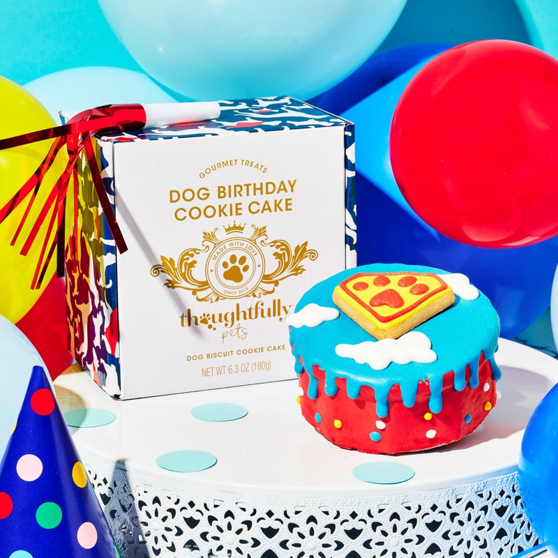Thoughtfully Pets, Superhero Dog Birthday Cookie Cake, Gourmet Mini Cake, Peanut Butter Flavored, Hand Decorated Hollow Biscuit for Any Dog Breed - Image 5