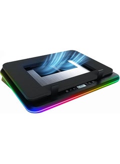 Turbofrost Gaming Laptop Cooling Pad 4 Powerful Turbo Fans Up To 16000 Rpm Laptop Cooler 2 Power Modes Usb C Dc Dynamic Rgb 4 Ports Usb Sealed Foam For Fast Cooling For Laptops Up To 17In