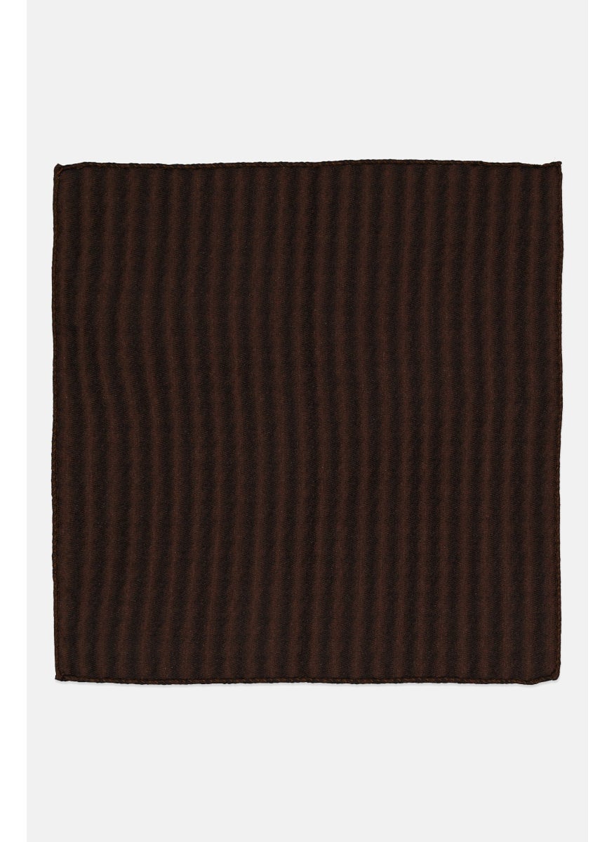 EMPORIO ARMANI Men Textured Handkerchiefs 33 H x 33 L cm, Brown  - Image 3