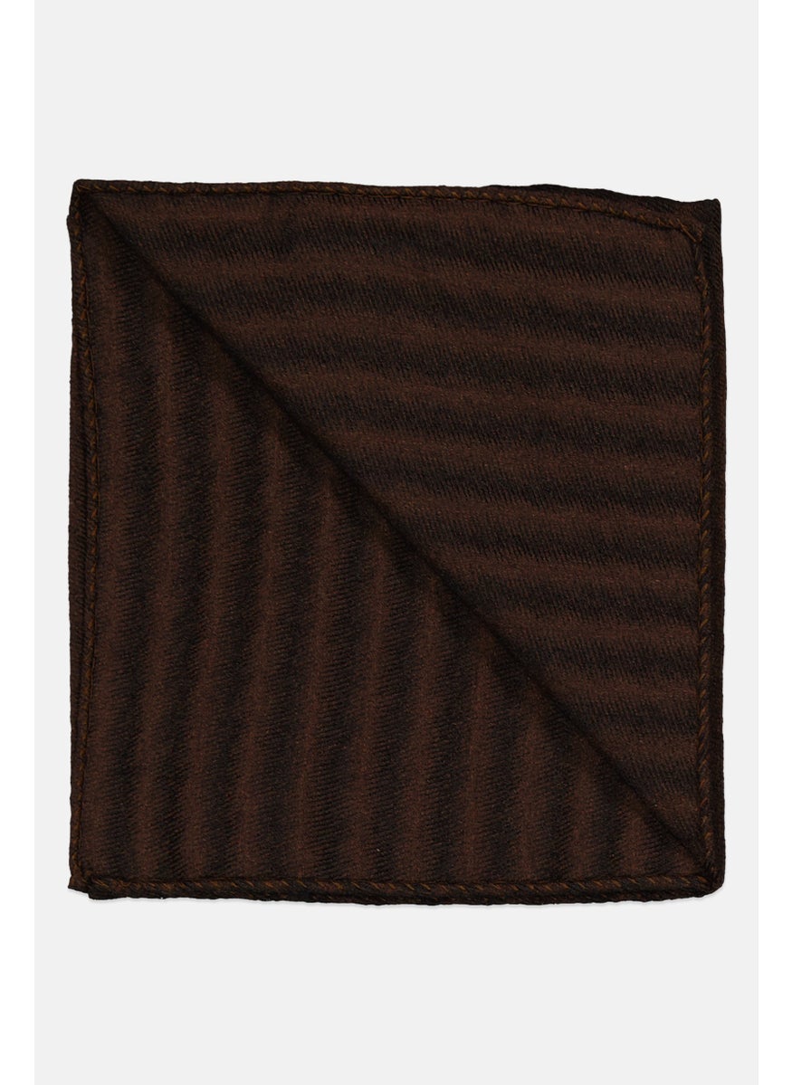 EMPORIO ARMANI Men Textured Handkerchiefs 33 H x 33 L cm, Brown  - Image 2