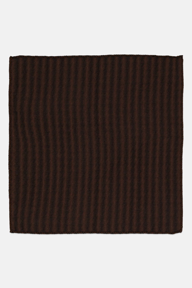 EMPORIO ARMANI Men Textured Handkerchiefs 33 H x 33 L cm, Brown - Image 3