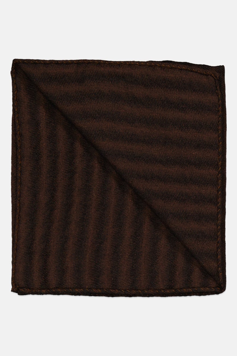 EMPORIO ARMANI Men Textured Handkerchiefs 33 H x 33 L cm, Brown - Image 2