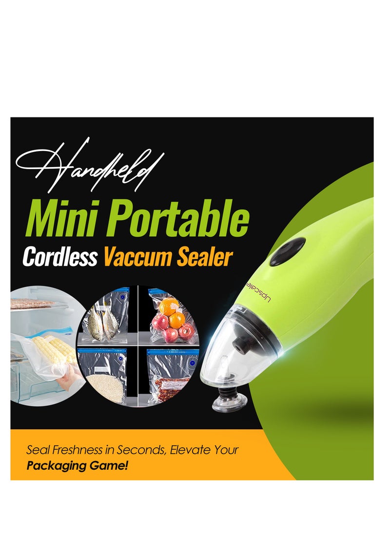 UPSCALE Mini Vacuum Sealer For food packing Handheld Portable device with power adapter  - Image 3