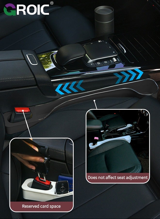 GROIC 2 Pcs Front Seat Side Pocket, Car Seat Gap Filler, Car Side Seat Organizer Filler Box, Portable Car Seat Organiser Space Saving Storage Box for Cards, Pencil, Phones - Image 5